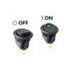 CESFONJER 16 pcs LED Illuminated Round Rocker Switch, Blue Red
