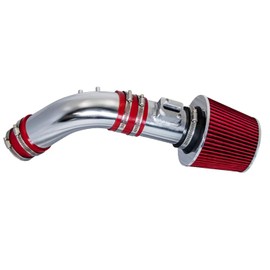 Rtunes Racing Short Ram Air Intake Kit + Filter Combo Compatible For 04-07 Honda Accord 2.4L L4 SULEV (Red)