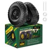 Wiltire (2 Pack) 4.10/3.50-4 Flat Free Tire and Wheel 10-Inch