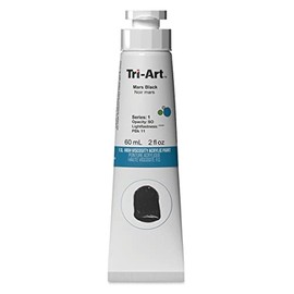 Tri-Art High Viscosity Artist Acrylic - Mars Black, 60 ml tube