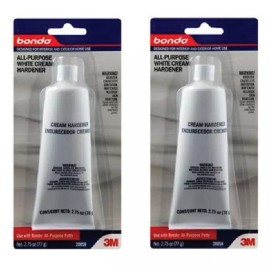 Bondo All-Purpose White Cream Hardener, 2.75 oz, Package may vary (2 Pack)