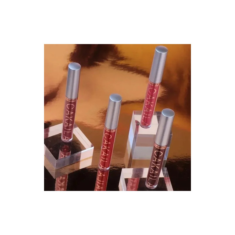 18 Lápiz Labial Láquido Cakaila Matte Lipstick Impermeable