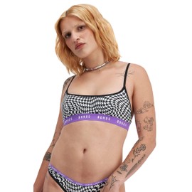 Bonds Womens Icons SCOOPCROP YDG Sports Bra, Mixed Tape, 10 US