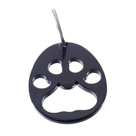 West Coast Paracord Bottle Opener Key Clips (Black, Paw Print)