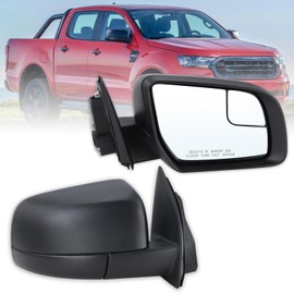 Lqito Right Passenger Side Mirror Compatible With 2019 2020 2021 2022 2023 2024 2025 Ford Ranger With Matte Black Replace#KB3Z17682A(0Pins)