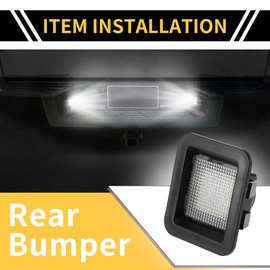 REPAIROCK 2 Pcs LED License Plate Light Tag Lamp Assembly for Ford F-150 2015-2023 No.FL3Z13550A White 6500K White Lens