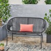 GDFStudio Patio Loveseat All-Weather Rattan 2 Seater Sofa Outdoor Patio