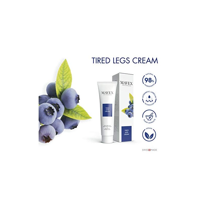 MAVEX Creme für müde und schwere Beine mit erfrischender und