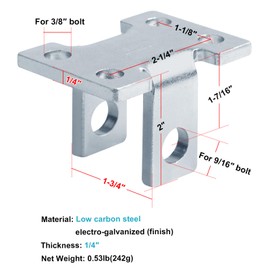 eoere 4 PCS 4 Hole Bolt on Rear Trailer Leaf Spring Hanger Fits 1-3/4" Slipper Springs