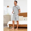 Jahetuul Shorty Pyjamas Men's Set Summer Cotton Sleepwear Round Neck