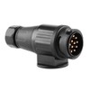 Qiilu 12V 13-Pin Electric Trailer Plug Plastic Trailer Adapter Round