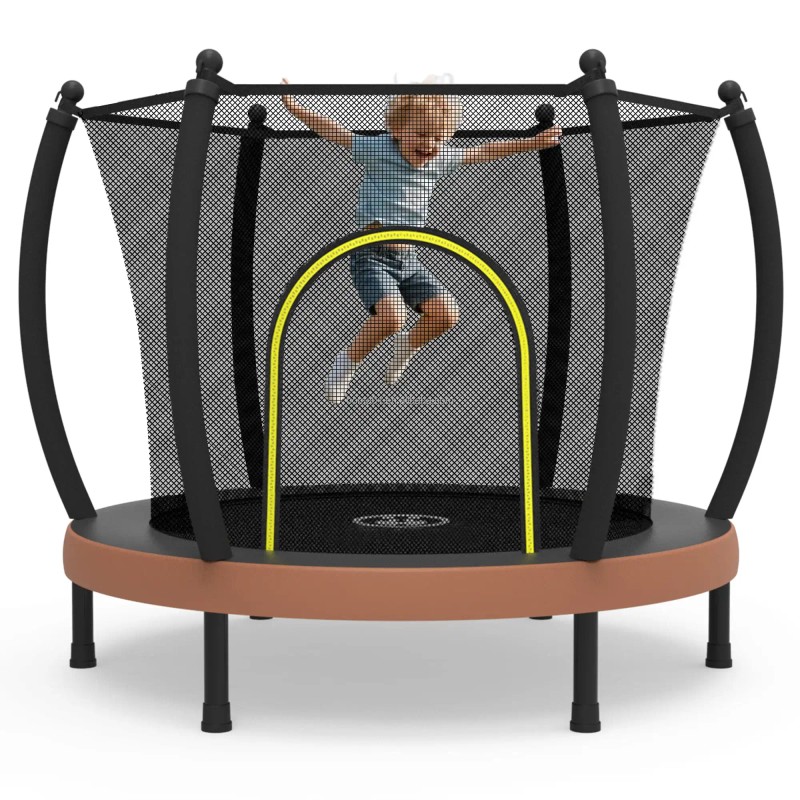 Zoshine Complete Kid Trampoline Package with Safety Net Ladder Rain