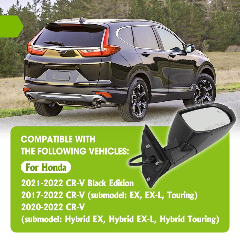 Cahuczlhoz Right Mirror Passenger Side Replacement for Honda CRV 2017-2022