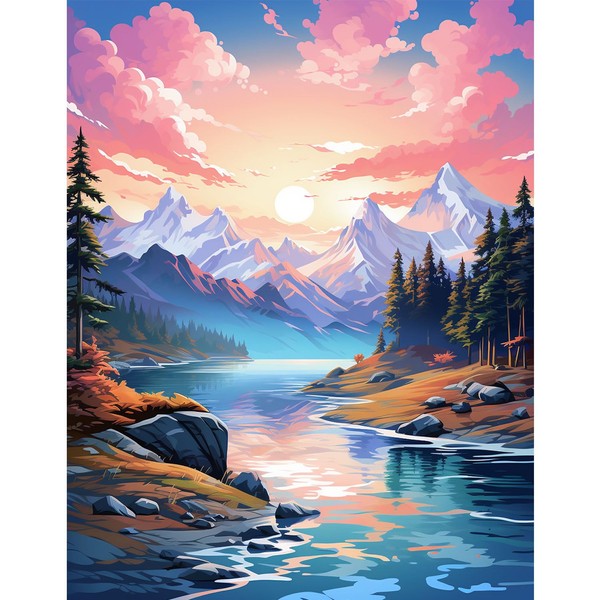 Didfig Easy DIY Paint by Numbers Kit for Adults Beginner