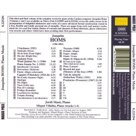 JORDI MASÓ JOAQUIM HOMS: PIANO MUSIC NEW CD