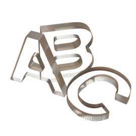 1Source Designable Acrylic Letters | Unfinished Clear Acrylic Standing Letters for Wall Decor, Craft Projects & Sign Board Decoration | for Parties & Home - A to Z Letters (1, F)