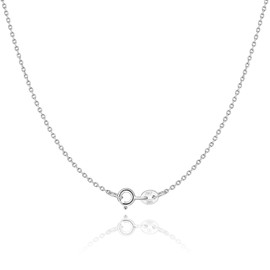 CIELTEAR 925 Sterling Silver Chain Necklace for Women Girls 1.2mm Cable Chain Italian Thin Silver Chain Super Sturdy & Lasting Shiney 18 Inch