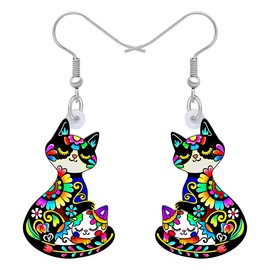 DALANE Mother's Day Acrylic Cute Animal Earrings Dangle Hanging Jewellery Mother's Day Gifts for Women Girls Mother Daughter, Acrylic, No Gemstone