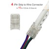 Masterwon 4-Pin Solderless LED Strip Connector for 10mm COB RGB