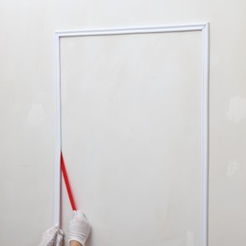 Taaizau Peel and Stick Wall Molding Trim, Flexible Strip for Mirror Frame, Chair Rail, Wall Protection and Home DIY Decoration (9.8 ft x 0.9 inch)