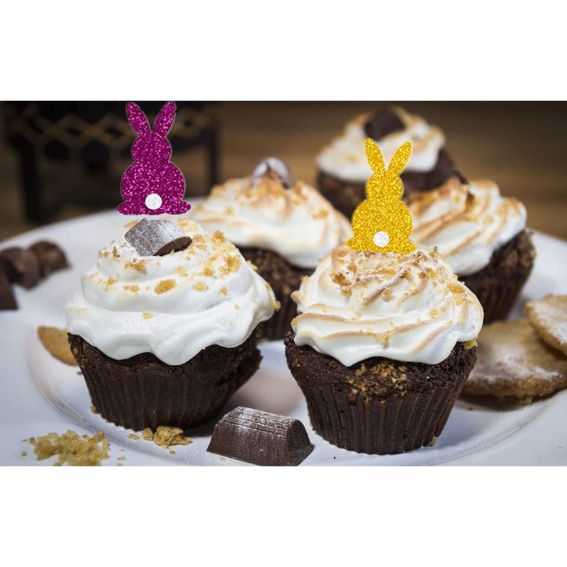 AVMBC Easter Cupcake Toppers Bunny Cupcake Toppers Carrot Cupcake Toppers