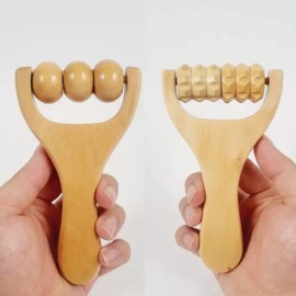 Haedangsang-eopseum 셀프 다리마사지기 나무 롤링 발바닥 마사지 [돌기형] Self Foot Massager Wooden Rolling Sole Massage [Acupressure Type]