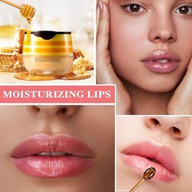 Bálsamo Labial de Miel de Abeja,Bálsamo Labial Hidratante con Propóleo,Bálsamo Labial Hidratante de Miel con Propóleo,Hidratación y Prevención de Labi