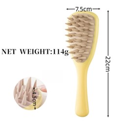 JOOYUNA Curly Hair Brush for Women Men, Hair Brush,Hair Comb Blow Brush, Hair Styling Brush Fluffy Hair Comb, Air Cushion Comb (03yellow)