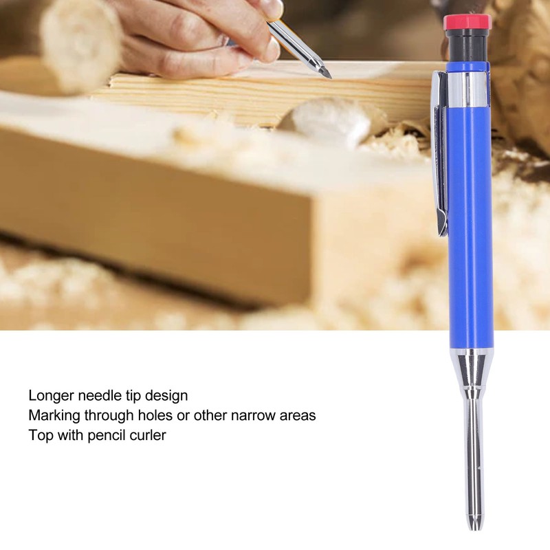 Mechanical Carpenter Pencil Set 12 Refill Heavy Duty Long Nose