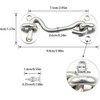 Worldly Storm Hooks with Eyelet, Stainless Steel Cabin Hooks, Door