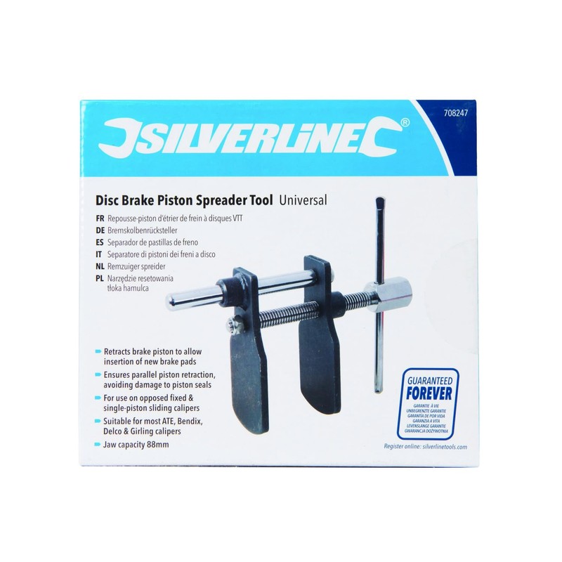 Silverline Disc Brake Piston Spreader Tool Universal (708247),Black