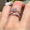 ZLAEBL 1.2CT Round Moissanite Engagement Rings for Women 925 Sterling