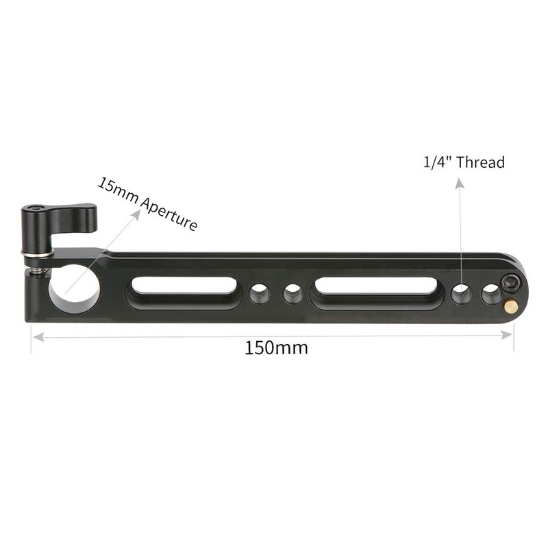 NICEYRIG 15mm Rod Clamp with Safety NATO Rail, Single Rod