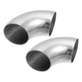 X AUTOHAUX 2pcs OD 2.01 Inch 90 Degree Bend Exhaust Tube Mandrel Bend Elbow