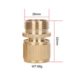 YAAVAAW Brass Garden Hose Tap Connector - 3/4" Hose Female Threaded Tap Connector & Hose Male Quick Connector Adapter,Brass Connector Fittings,Garden Irrigation Accessories Car Wash Pipe Fittings