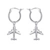 Airplane Earrings for Women Girls 925 Sterling Silver Dangle Drop