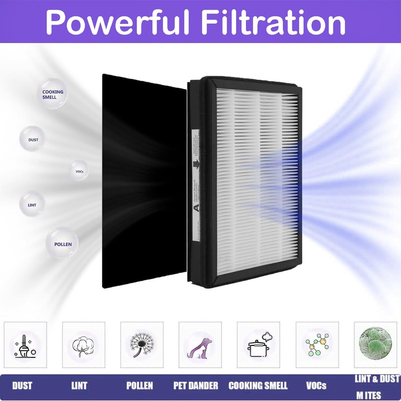 SCREENTRONICS 2 Pack IAF-H-100A True HEPA Filter A Set Compatible