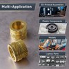 DACKZZM Threaded Insert, M6 Melting Nuts Made of Brass Insert