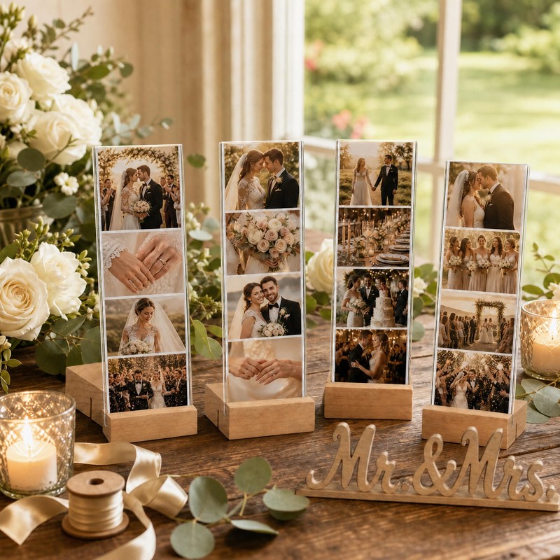 4pcs 2 x 6 Acrylic Photo Booth Frames Y2K Stickers
