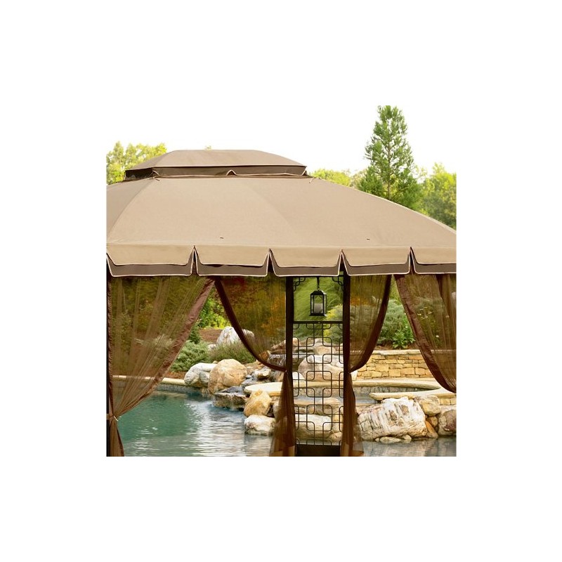 10 x 12 Trellis Gazebo Replacement Canopy Top Cover- RipLock