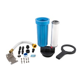 Camco EVO Marine Water Filter | Offers Premium Water Filtration for Your Boat's Fresh Water Supply | Features Multiple Hookup Options | Compatible with 2-1/2-inch x 10-inch Filter Cartridges (40634)