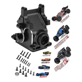 Aluminum Gearbox Case Upgrade Parts for 1/7 1/8 ARRMA 6S BLX Typhon Kraton Notorious Outcast Mojave Infraction Felony Talion Limitless 6S BLX,ARRCat RC Hop Ups Upgrades Parts,Replaces AR310854 (Black)