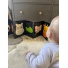 Tummy Time Folding Book, High Contrast Baby Animals Design, Black