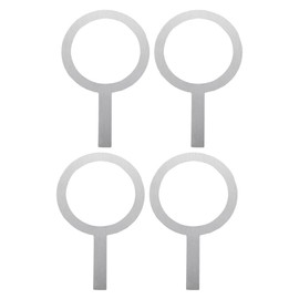 4pcs Stainless Steel Baking Cup Ring Milk Cup Rim Coffee Cup Rim Gasket Cover for Tea Dessert Shop Brulee Making