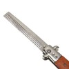 Switchblade Comb Automatic Push Button Spring Pocket Handle Folding Knife