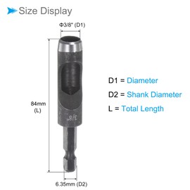 CoCud Leather Hole Punch, 3/8" Dia, High Carbon Steel Round Hollow Punch - (Applications: for Rubber Paper Soft Material)