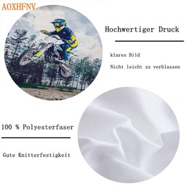 3D Motorcycle Duvet Cover Motocross Bedding Set Motorcycle Racing Duvet Cover with Pillow Case for Teenage Extreme Sports (135×200cm, Blue)