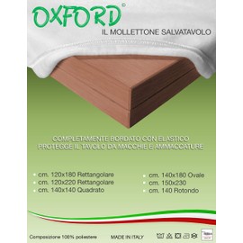 tex family Elastic Table Mat - 100% Polyester Felt, Protects Against Scratches and Stains, Non-Slip, Made in Italy - 140 cm Round