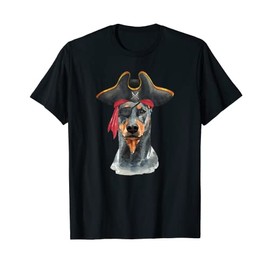 Doberman In Pirate Costume Dobbie Lovers Gift T-Shirt