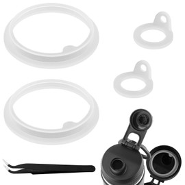 Tinoaly 5pcs Silicone Gasket Replacement Kit for TAKEYA Actives, Leak-Proof Lid Seal Ring & Tweezers for 18/22/24/32/40oz Water Bottles, O-Ring Sealing Gaskets